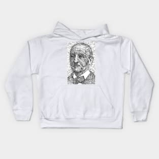 ANTON BRUCKNER ink portrait Kids Hoodie